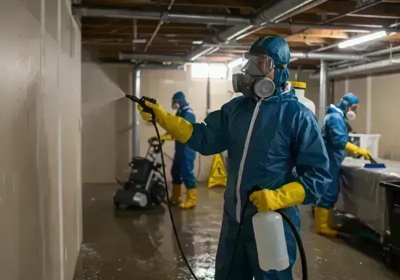 Basement Sanitization and Antimicrobial Treatment process in Kennebunk, ME